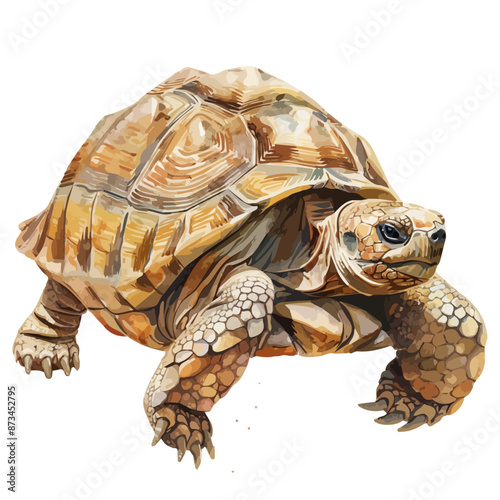 Watercolor of a Tortoise, isolated on a white background, Tortoise vector, Tortoise clipart, Tortoise art, Tortoise painting, Tortoise Graphic, drawing clipart.