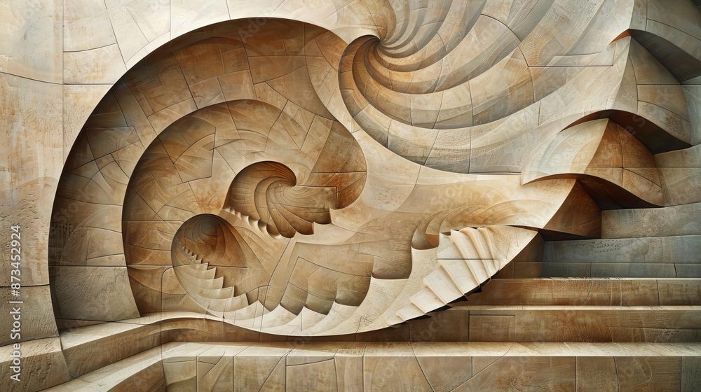 Obraz premium Abstract Carved Stone Texture