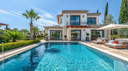 Villa with swimming pool. © Spyrydon
