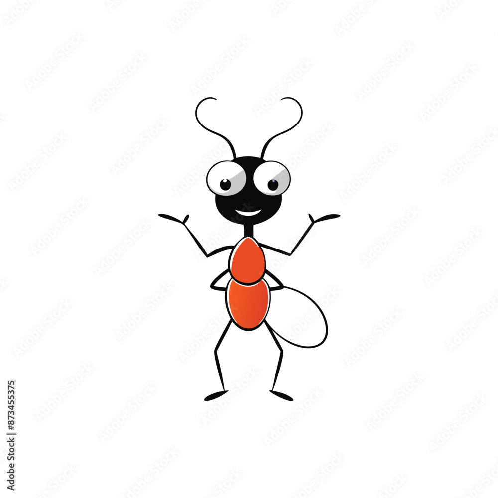 Fototapeta premium Flat Modern icon of Ant speaks vector Illustration 