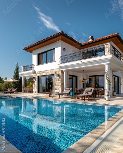 Wallpaper Mural Mansion with the pool. Torontodigital.ca