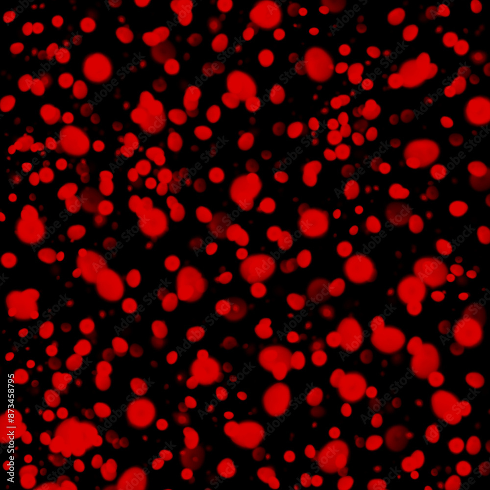 Pattern with red dots on black background Pattern with red dots on black background