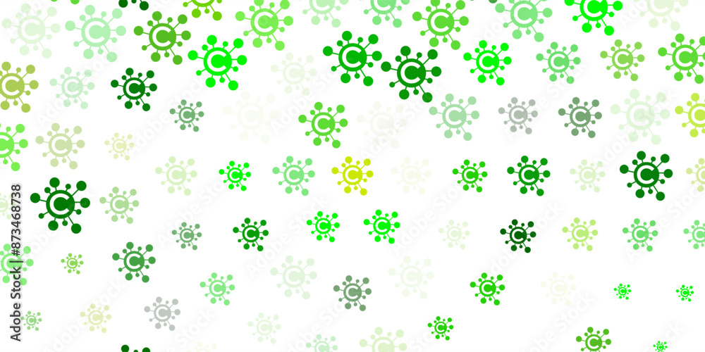 Light Green, Yellow vector template with flu signs. Light Green, Yellow vector template with flu signs.