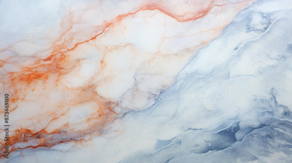 Abstract Marble Texture with Soft Blue and Orange Veins Abstract Marble Texture with Soft Blue and Orange Veins