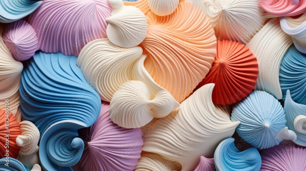Abstract Art with Layered Pastel Shapes and Soft Textures Abstract Art with Layered Pastel Shapes and Soft Textures