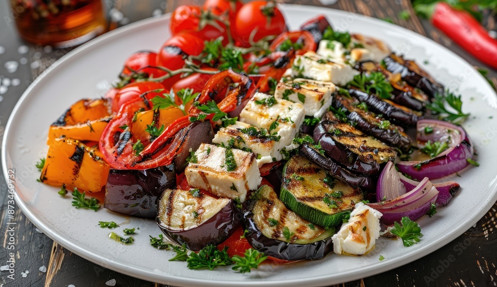 Grilled Vegetables and Feta Cheese Salad Grilled Vegetables and Feta Cheese Salad