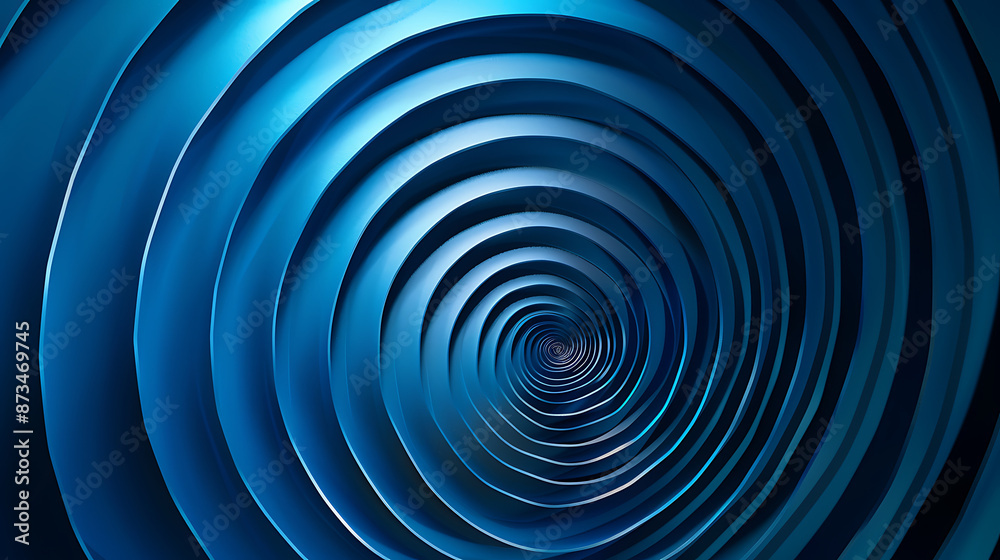 concentric circles or rings with a gradient of blue hues, creating a mesmerizing spiral or vortex effect concentric circles or rings with a gradient of blue hues, creating a mesmerizing spiral or vortex effect