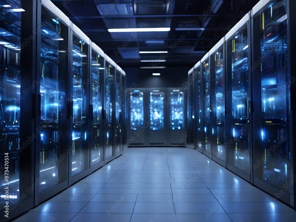 Digital Network and data servers room Digital Network and data servers room