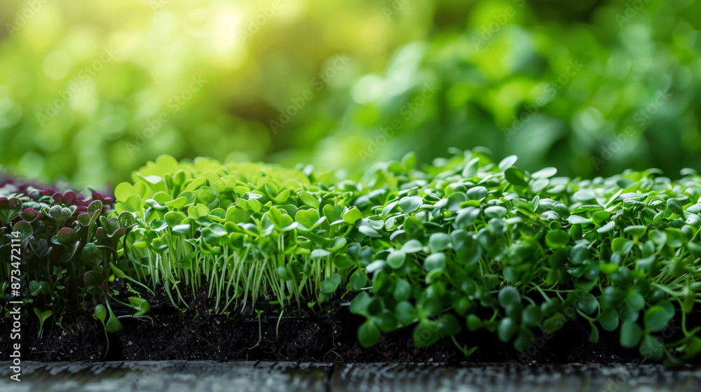Lush clusters of microgreens, showcasing the vitality and freshness characteristic of Microgreens Farming. Lush clusters of microgreens, showcasing the vitality and freshness characteristic of Microgreens Farming.