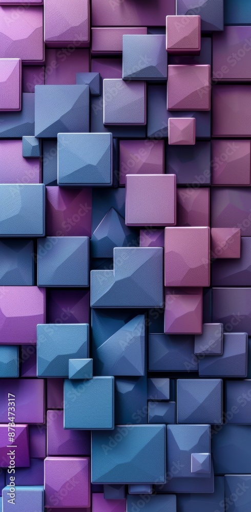 3D abstract geometric background with colorful cubes and squares 3D abstract geometric background with colorful cubes and squares