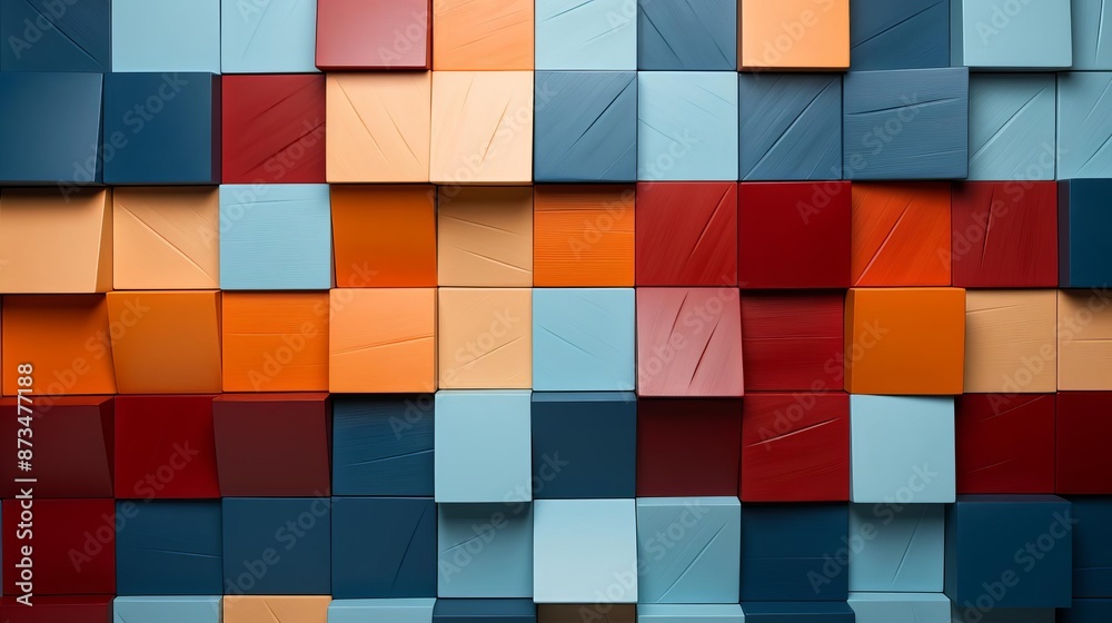 Abstract geometric background with colorful overlapping squares Abstract geometric background with colorful overlapping squares