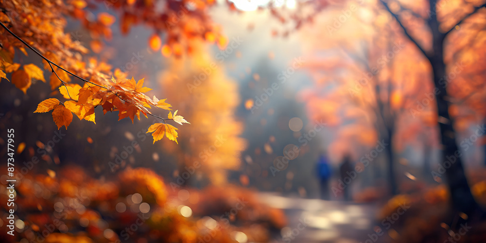 Autumn Leaves in Soft Focus. Illustration. Autumn Leaves in Soft Focus. Illustration.