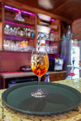 drink aperol on the bar