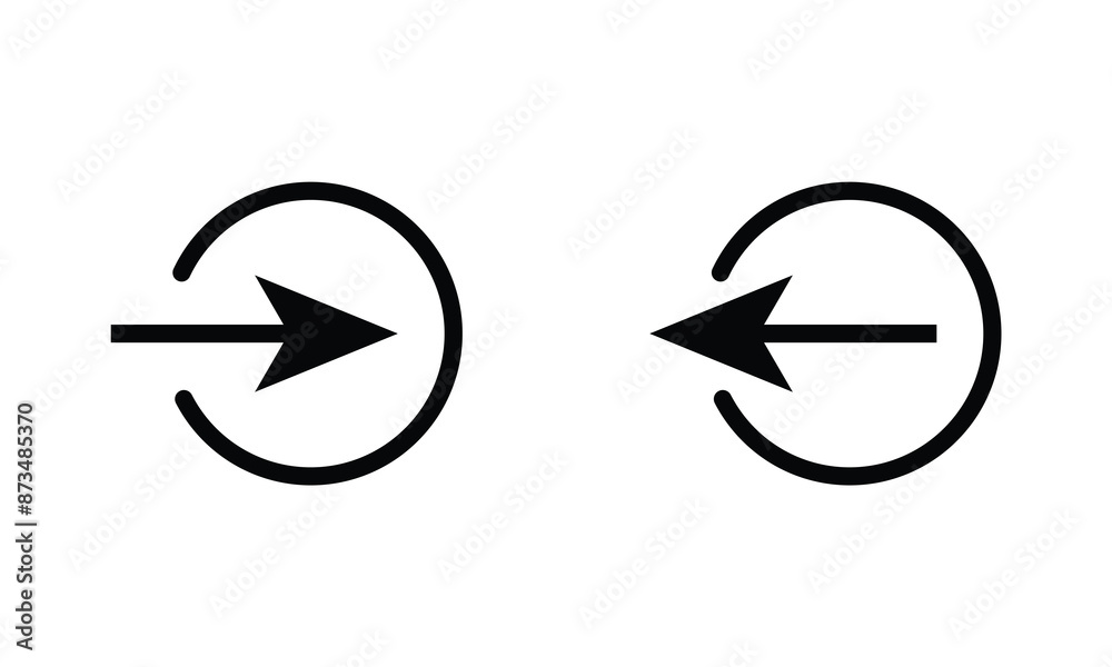 sign in and sign out app vector symbol logout and login, arrow and door icon exit and entry arrow Login account icon - Enter symbol, log in icon button on white background in eps 10. sign in and sign out app vector symbol logout and login, arrow and door icon exit and entry arrow Login account icon - Enter symbol, log in icon button on white background in eps 10.