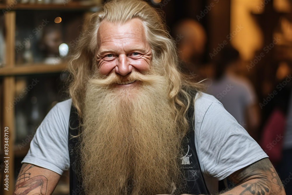 Generational Love. Adult Hipster Son Embracing Old Senior Father, Happy Homebound Moments Generational Love. Adult Hipster Son Embracing Old Senior Father, Happy Homebound Moments