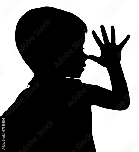 Isolated Girl Child Gesture Taunting Teaser