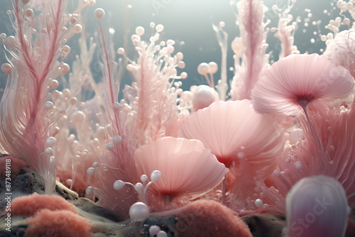 Close up of pink flowers