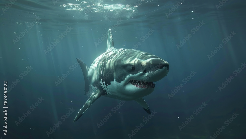 Fototapeta premium Great White Shark Underwater