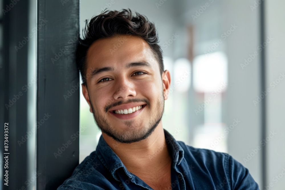 Latino handsome man smiling, architect Latino handsome man smiling, architect