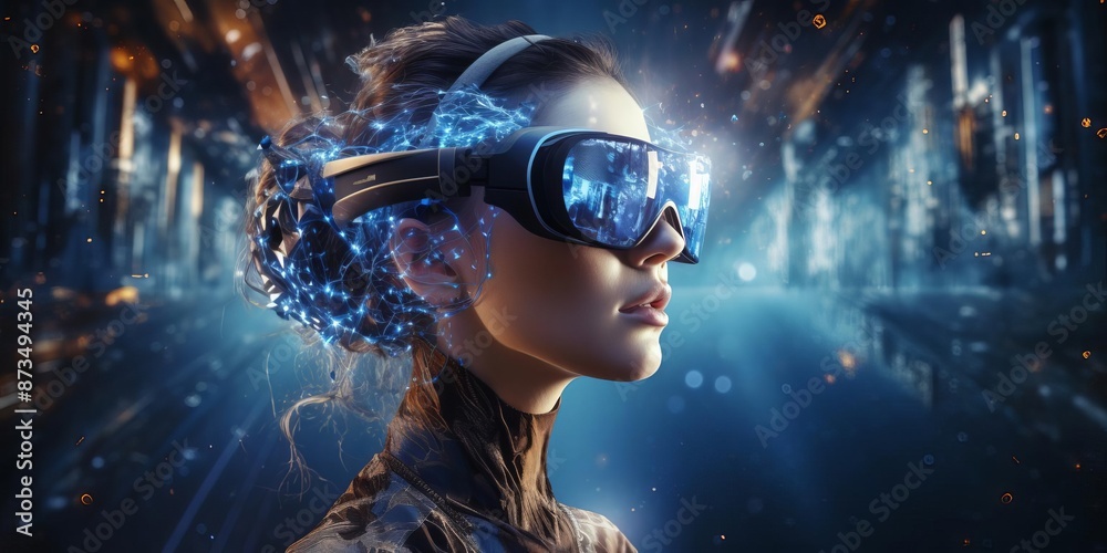 Futuristic Cyberpunk Woman, an Advanced Tech Vision Futuristic Cyberpunk Woman, an Advanced Tech Vision