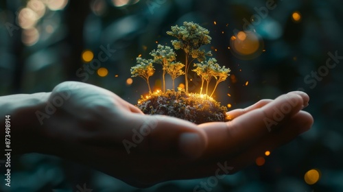 Growing a sustainable future. Discover the power of small actions for a big impact. Witness the beauty of nature and sustainability in this inspiring image.