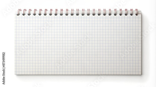 A spiral bound notebook with a white background