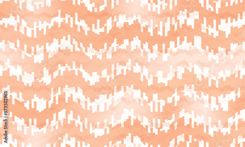 Seamless abstract peach fuzz zigzag vector pattern with soft colors