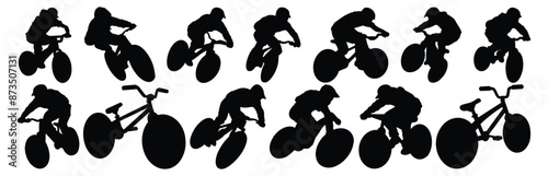 Bicycle silhouette set vector design big pack of illustration and icon