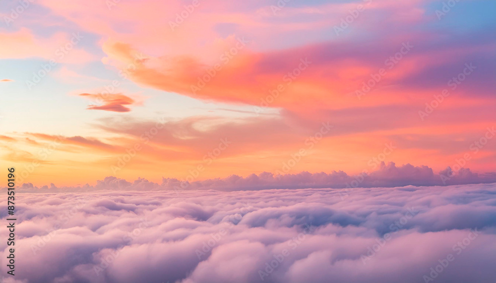 Beautiful aerial view of cloudscape at sunset time. Nature background Beautiful aerial view of cloudscape at sunset time. Nature background