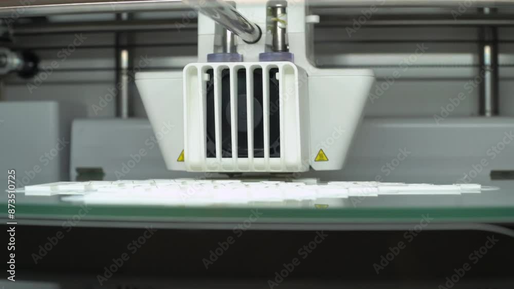 Close-up capture of a 3d printer printing. Three dimensional printing technology. Close-up capture of a 3d printer printing. Three dimensional printing technology.