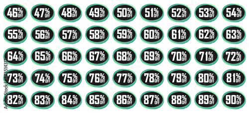 Set Sale banners design template, discount tags, app icons, vector illustration