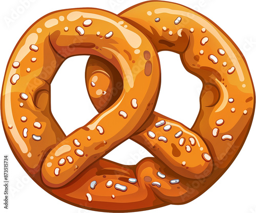 Twisted Delight: A Cartoon Pretzel