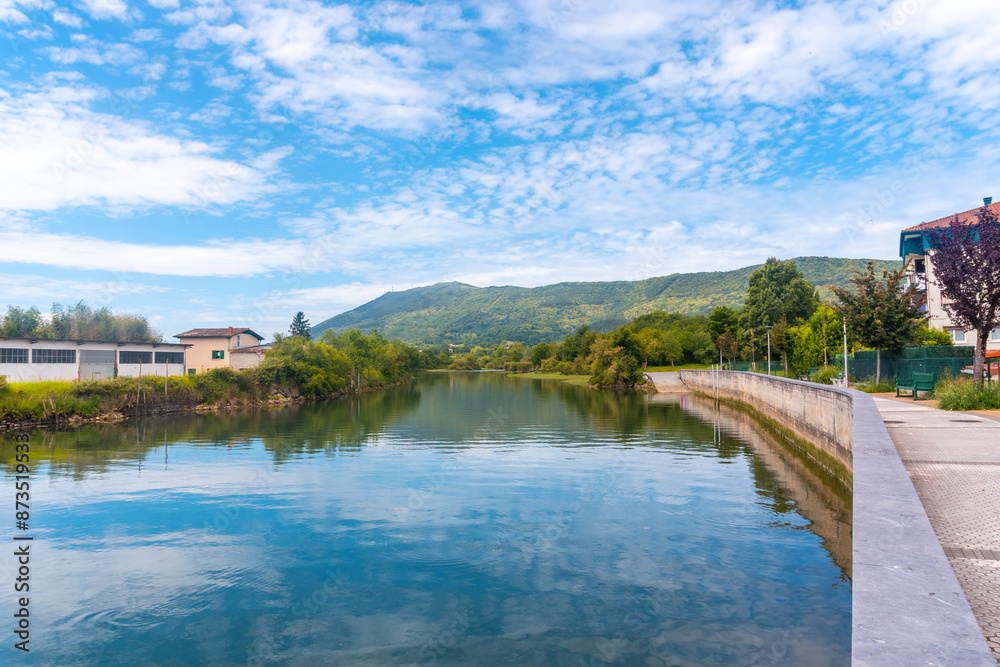 Beginning of the Jaizubia marsh in the town of Hondarribia or Fuenterrabia in Gipuzkoa. Basque Country Beginning of the Jaizubia marsh in the town of Hondarribia or Fuenterrabia in Gipuzkoa. Basque Country