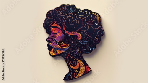 Intricate Double Exposure Pin Design with Vibrant Colors