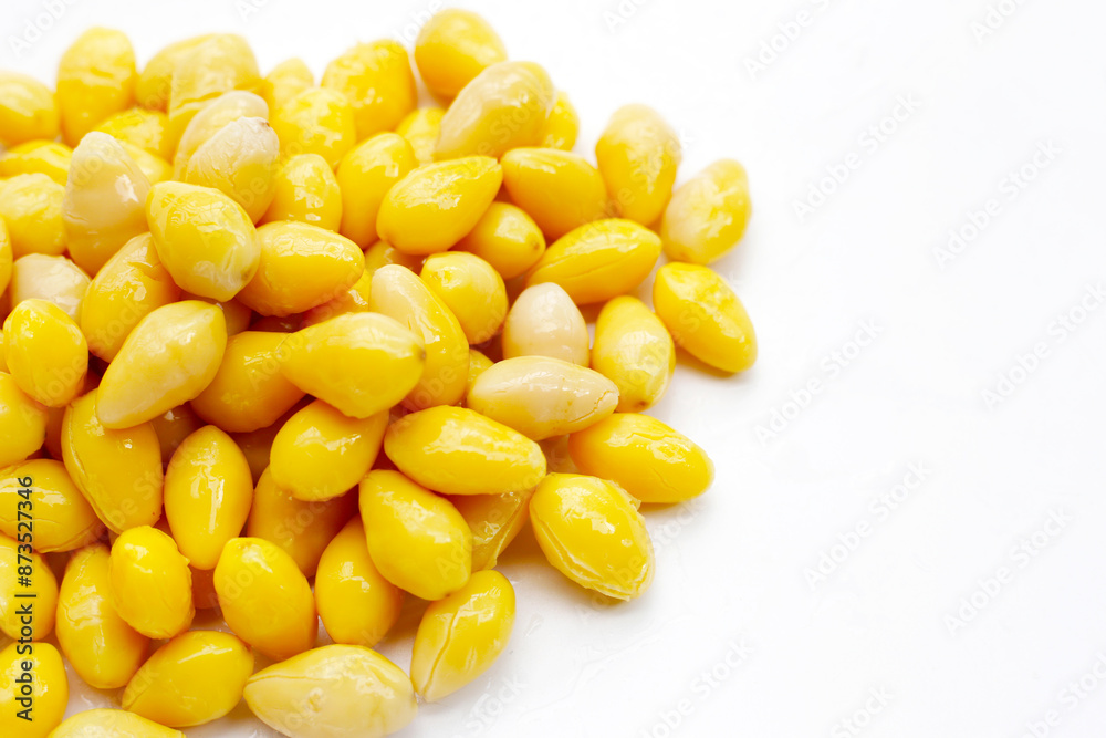 Fototapeta premium Boiled ginkgo nuts, ginkgo seeds
