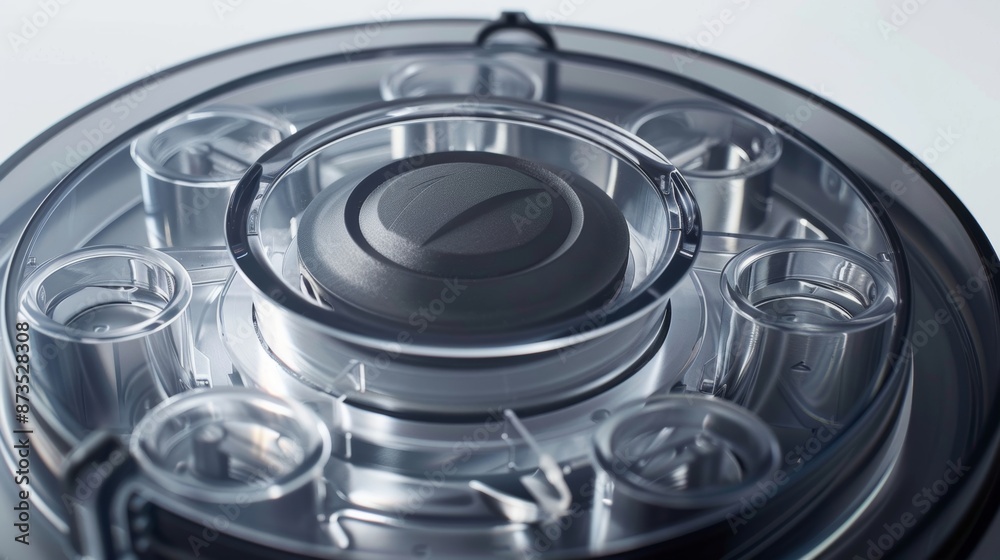 The sy plastic base of the food processor with suction cups to keep it firmly in place during use and prevent any messy accidents. The sy plastic base of the food processor with suction cups to keep it firmly in place during use and prevent any messy accidents.