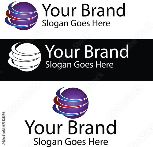 Globe logo mock-up designed for professional or personal use. 