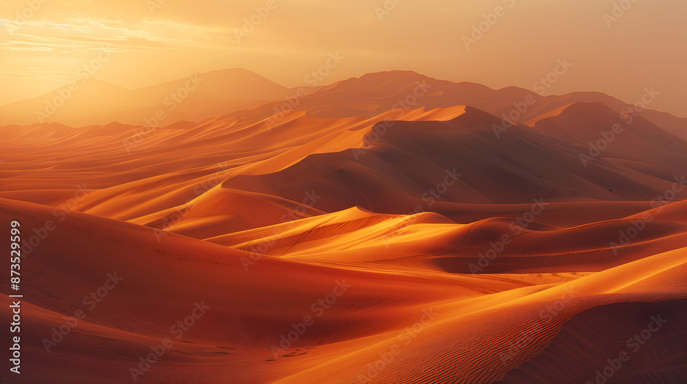 Naklejka premium sunset in the desert