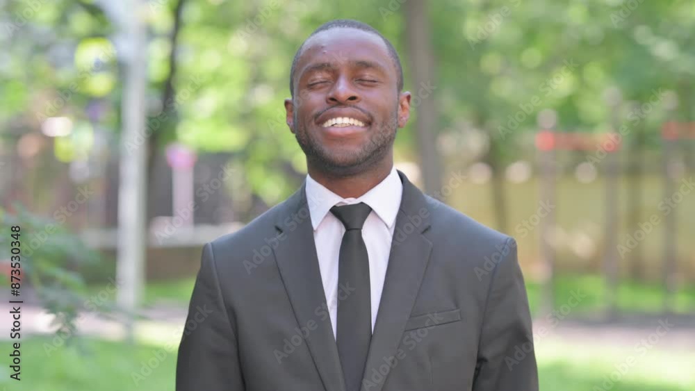 Portrait of Smiling African Businessman Outdoor Portrait of Smiling African Businessman Outdoor