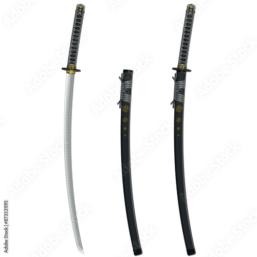 Samuray katanas of ancient Japan