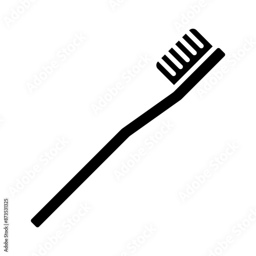 Toothbrush glyph solid icon