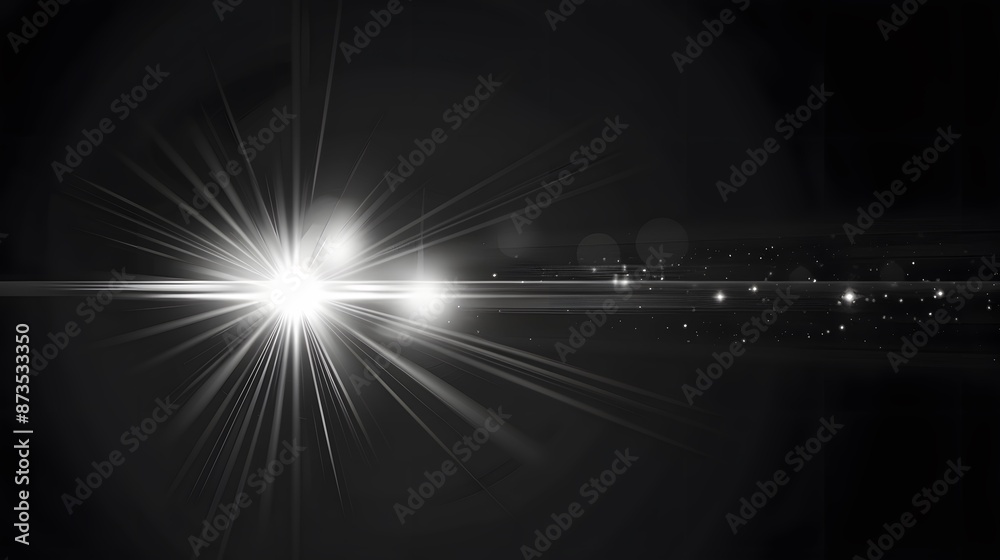 Flash light on black background. Vector glow sparkle effect. Abstract lens flare ignition. Flashing lights. Flash light on black background. Vector glow sparkle effect. Abstract lens flare ignition. Flashing lights.