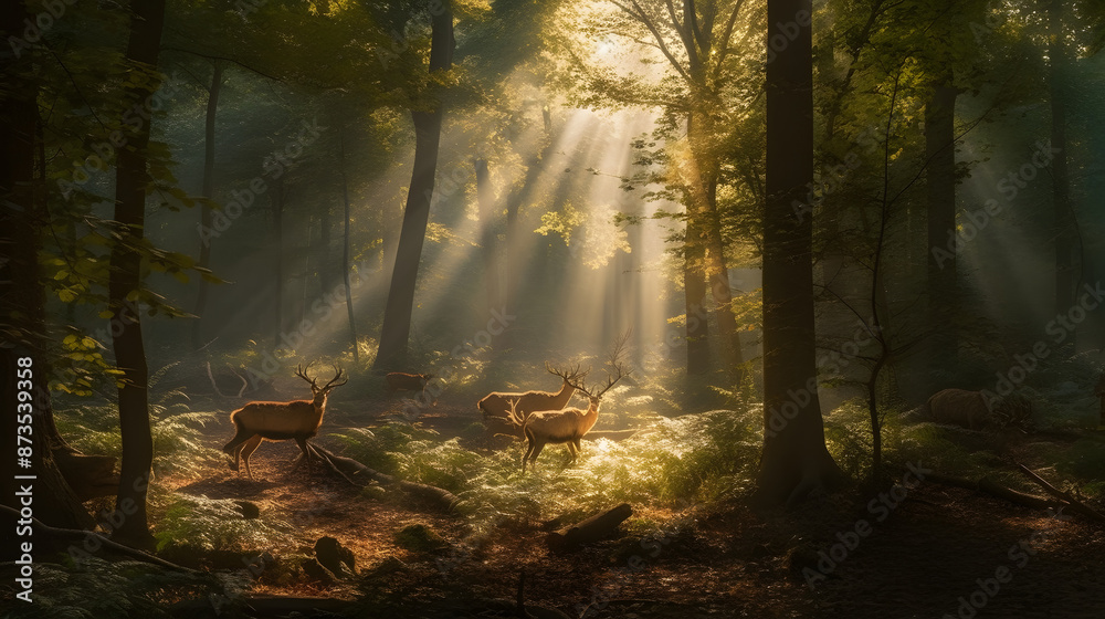 Obraz premium morning in the forest