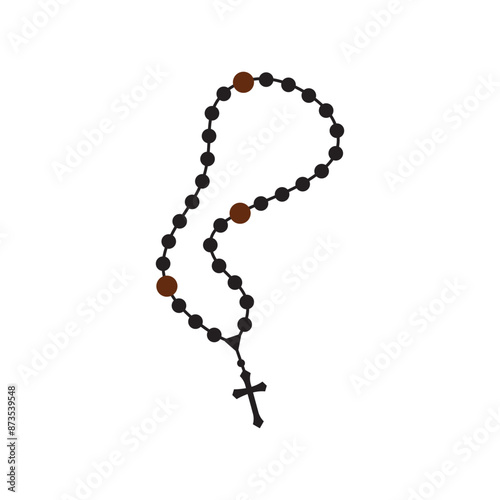 Rosary prayer beads Christian icon