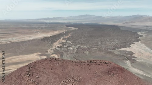 Poruna volcano near Calama. Atacama Desert, Chile. Aerial view by drone. photo
