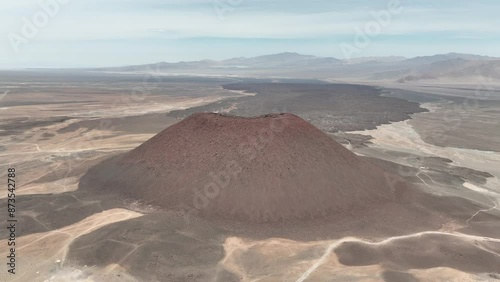Poruna volcano near Calama. Atacama Desert, Chile. Aerial view by drone. photo