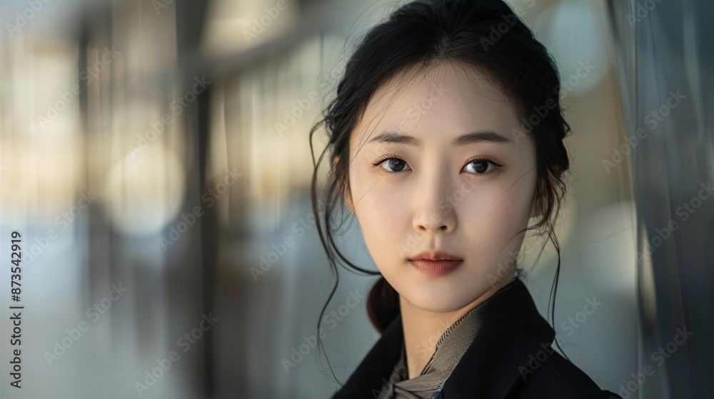 Asian woman with black hair, elegant and timeless beauty, professional clothing, 32k uhd Asian woman with black hair, elegant and timeless beauty, professional clothing, 32k uhd