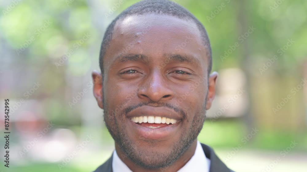 Close up of Happy Face of African Businessman Close up of Happy Face of African Businessman
