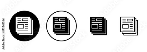Newspaper icon vector isolated on white background. news paper icon vector