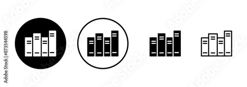 Library icon vector isolated on white background. Book icon vector